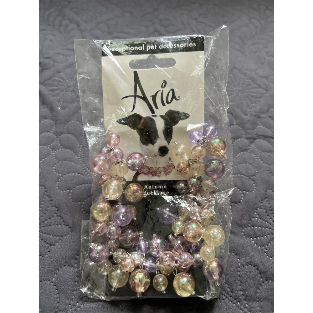 Aria Multilayer Beaded Autumn Necklace Jewelry Small Dog Cat Exceptional Pet 9”